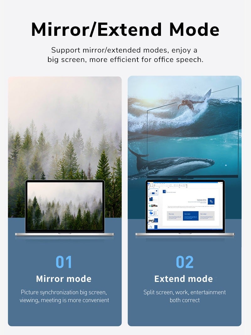 كابل تايم محول USB من النوع C إلى منفذ Mini DisplayPort بدقة 4K ومعدل تحديث 60 هرتز لأجهزة ماك بوك - Image 3